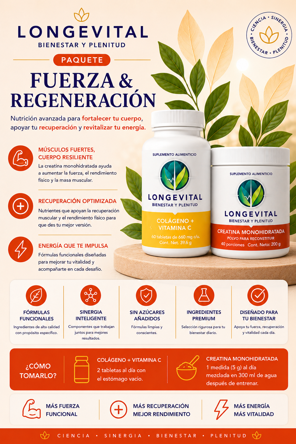 Fuerza & Regeneración - Functional Blends Longevital®