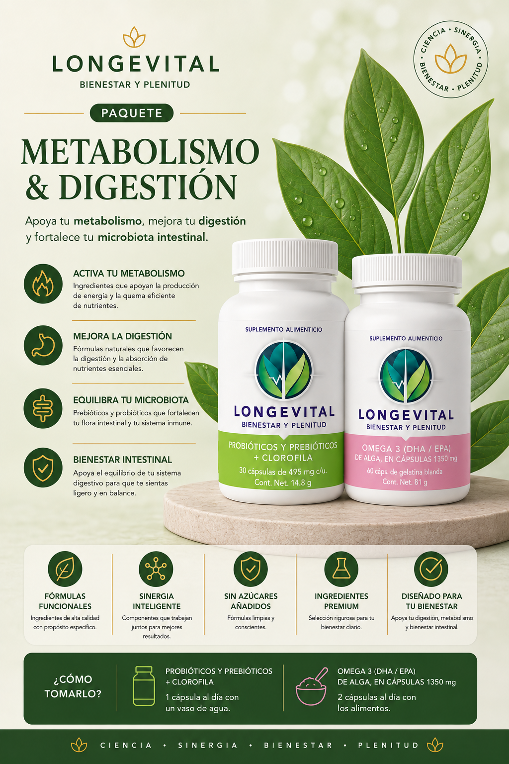 Metabolismo & Digestión - Functional Blends Longevital®